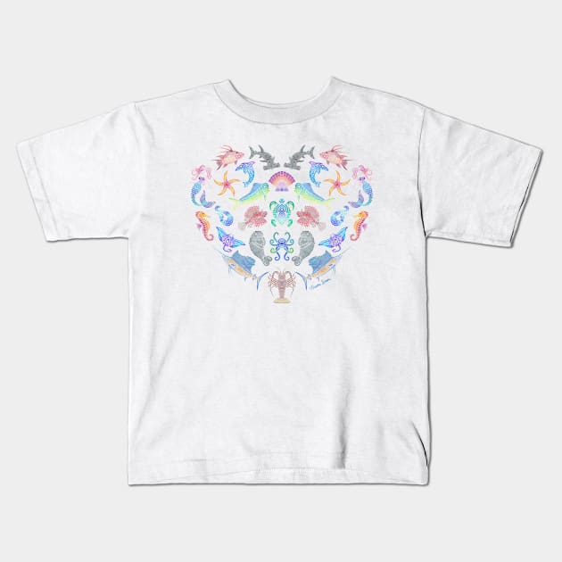 Ocean Treasures Kids T-Shirt by artsytoocreations